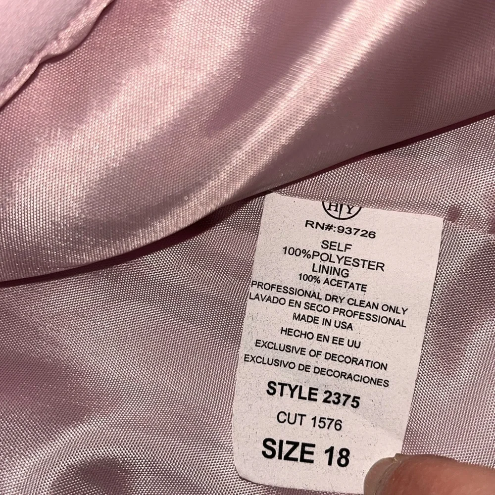 Marsoni Elegant Light Pink Skirt Suit with Silver Accents size 18 - Picture 3 of 10
